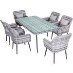 Silberne Dining Lounge Sets aus Aluminium rostfrei 5-teilig 