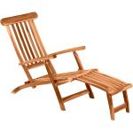 Braune Moderne Liegestühle aus Massivholz klappbar Breite 50-100cm, Höhe 50-100cm, Tiefe 100-150cm 