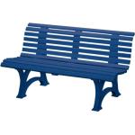 Stahlblaue 3-Sitzer Gartenbänke aus Kunststoff Breite 100-150cm 3 Personen 