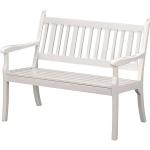 Weiße BLOME 2-Sitzer-Gartenbänke aus Kunststoff rostfrei Breite 100-150cm 2 Personen 