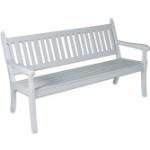 Weiße BLOME 3-Sitzer Gartenbänke aus Kunststoff rostfrei Breite 150-200cm 