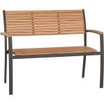 Braune Moderne Nachhaltige 2-Sitzer-Gartenbänke aus Holz Breite 100-150cm, Höhe 50-100cm, Tiefe 50-100cm 
