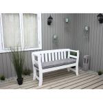 Reduzierte Weiße 2-Sitzer-Gartenbänke aus Massivholz Breite 0-50cm, Höhe 100-150cm 