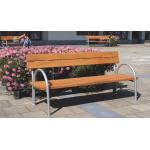 Gartenbank Duluth - 3-Sitzer mit Lehne für die Terrasse aus Metall und Robinie - 200 cm