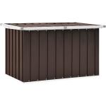 Braune vidaXL Auflagenboxen & Gartenboxen verzinkt aus Stahl 