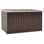 Braune vidaXL Auflagenboxen & Gartenboxen verzinkt aus Stahl 