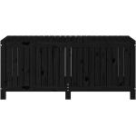 Schwarze Rustikale Auflagenboxen & Gartenboxen aus Massivholz mit Deckel 