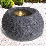 Graue Quellbrunnen & Quellsteine aus Granit LED beleuchtet 