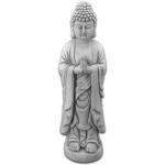 Graue Asiatische 19 cm Buddha-Gartenfiguren aus Kunststein frostfest 