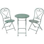 Grüne Butlers Gartenstühle Metall aus Polyrattan Breite 0-50cm, Höhe 50-100cm, Tiefe 50-100cm 3-teilig 