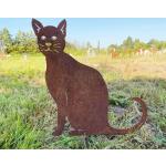 45 cm Katzenfiguren für den Garten mit Tiermotiv aus Edelrost wetterfest 