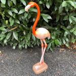 Pinke Asiatische 65 cm Flamingo-Gartenfiguren aus Kunstharz 