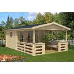Reduzierte Alpholz Gartenhäuser & Gartenhütten aus Holz mit Terrasse 
