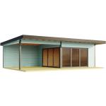 Pastellgrüne Gartenbüros 14mm mit Terrasse Ständerbauweise 
