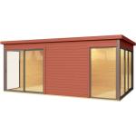 Rote Skandinavische Design-Gartenhäuser 14mm mit Boden Ständerbauweise 