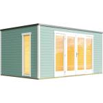 Pastellgrüne Moderne Gartenbüros 28mm mit Boden Blockbohlenbauweise 