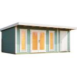 Pastellgrüne Moderne Design-Gartenhäuser 44mm aus Fichte mit Boden Ständerbauweise 
