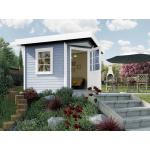 Graue Moderne Weka Design-Gartenhäuser 28mm aus Fichte mit Boden Ständerbauweise 