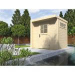 Braune Moderne Weka Design-Gartenhäuser 21mm aus Massivholz mit Boden Blockbohlenbauweise 