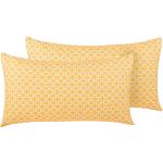 Reduzierte Gelbe Moderne Beliani Rechteckige Outdoor Kissen aus Polyester schmutzabweisend 40x70 2-teilig 