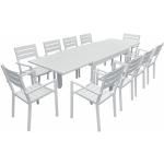 Weiße Dining Lounge Sets aus Aluminium ausziehbar Breite 50-100cm, Höhe 50-100cm, Tiefe 100-150cm 10 Personen 