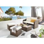 Braune Destiny Lounge Gartenmöbel & Loungemöbel Outdoor aus Polyrattan 