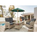 Beige Destiny Lounge Gartenmöbel & Loungemöbel Outdoor aus Polyrattan 