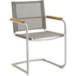 Taupefarbene Moderne xxxlutz Freischwinger Stühle aus Massivholz stapelbar Breite 50-100cm, Höhe 50-100cm, Tiefe 50-100cm 