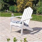 Weiße Adirondack Chairs aus Massivholz mit Armlehne Breite 50-100cm, Höhe 50-100cm, Tiefe 50-100cm 