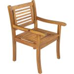 Rustikale SAM Coruna Gartenstühle & Balkonstühle geölt aus Akazienholz mit Armlehne 