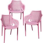 Rosa Moderne Gartenstühle & Balkonstühle aus Polyrattan Outdoor Breite 0-50cm, Höhe 0-50cm, Tiefe 0-50cm 3-teilig 