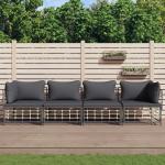 Reduzierte Braune Gartensofas & Outdoor Sofas aus Polyrattan mit Kissen Breite 50-100cm, Höhe 50-100cm 