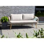 Reduzierte Braune Gartensofas & Outdoor Sofas lackiert aus Polyrattan mit Kissen Breite 50-100cm, Höhe 150-200cm 