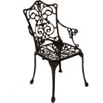 Braune Antike Gartenstühle Metall aus Polyrattan rostfrei Breite 50-100cm, Höhe 50-100cm 