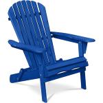 Reduzierte Blaue Adirondack Chairs aus Holz mit Armlehne Breite 50-100cm, Höhe 50-100cm, Tiefe 50-100cm 