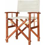 Cremefarbene Nachhaltige Regiestühle aus Holz gepolstert Breite 0-50cm, Höhe 0-50cm, Tiefe 50-100cm 