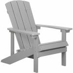 Reduzierte Hellgraue Moderne Beliani Adirondack Chairs aus Kunststoff stapelbar Breite 50-100cm, Höhe 50-100cm, Tiefe 50-100cm 