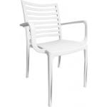 Weiße Gartenstühle & Balkonstühle aus Polyrattan stapelbar Breite 0-50cm, Höhe 50-100cm, Tiefe 0-50cm 