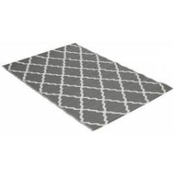 Gartenteppich Outdoor Teppich 150 x 200 cm Grau Weiß MÖBELIX - B-Ware sehr gut