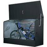 Reduzierte Anthrazitfarbene Tepro Metallfahrradboxen Für 3 Fahrräder abschließbar 