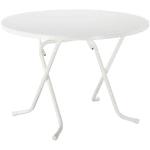 Weiße Best Möbel Primo Runde Klapptische  & Falttische 100 cm aus Kunststoff Breite 100-150cm, Höhe 50-100cm, Tiefe 50-100cm 