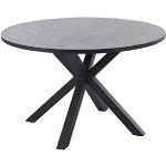 Schwarze Moderne Beliani Runde Runde Tische 120 cm Pulverbeschichtete aus Keramik 