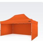 BRIMO Gartenzelt 3x4,5m - mit 3 Wänden - Orange - orange Polyester SO 3x4.5 Orange