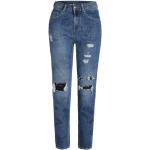 Reduzierte Blaue GAS Straight Leg Jeans aus Baumwolle für Damen Weite 28, Länge 28 