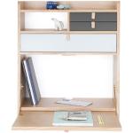 Gaston Wand-Schreibtisch / mit herunterklappbarer Arbeitsplatte - L 60 x H 72 cm - Hartô - Grau