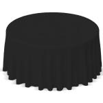 Schwarze Runde Runde Tischdecken 280 cm aus Textil 