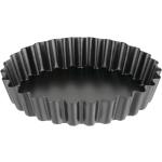 Schwarze Runde Quicheformen 10 cm aus Carbonstahl 