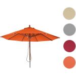 Orange Moderne Mendler Runde Alu-Sonnenschirm aus Massivholz UV-beständig 