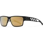 Schwarze Quadratische Verspiegelte Sonnenbrillen aus Metall für Damen 