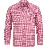 Gaudi-Leathers Trachtenhemd Pink Weiß kariert XXL